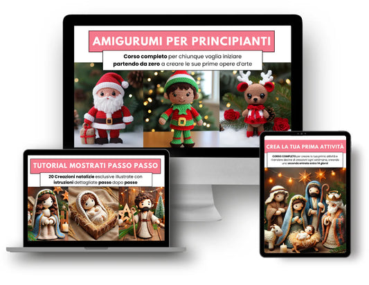 Amigurumi Natalizio - Impara l'arte dell'amigurumi da casa e crea una seconda entrata in 14 giorni