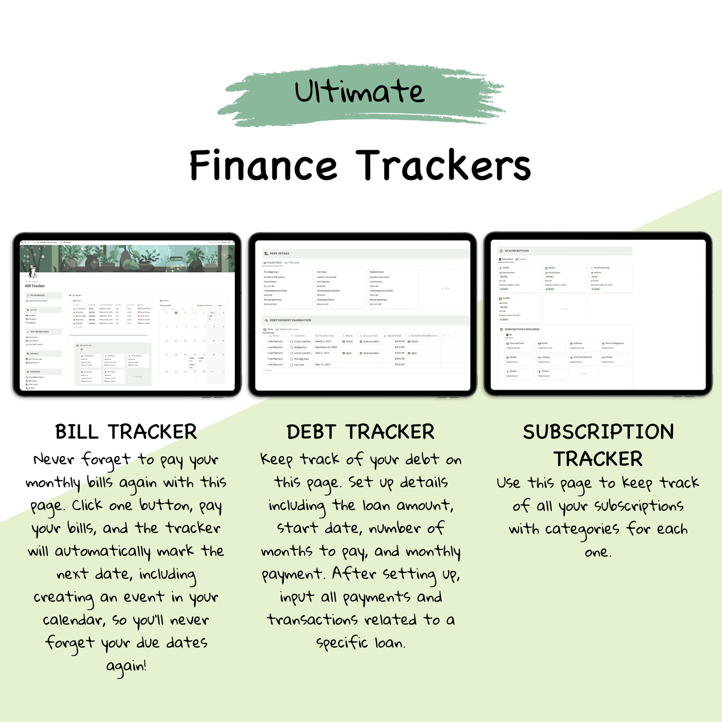 Ultimate Finance Tracker - budgetplannerstore